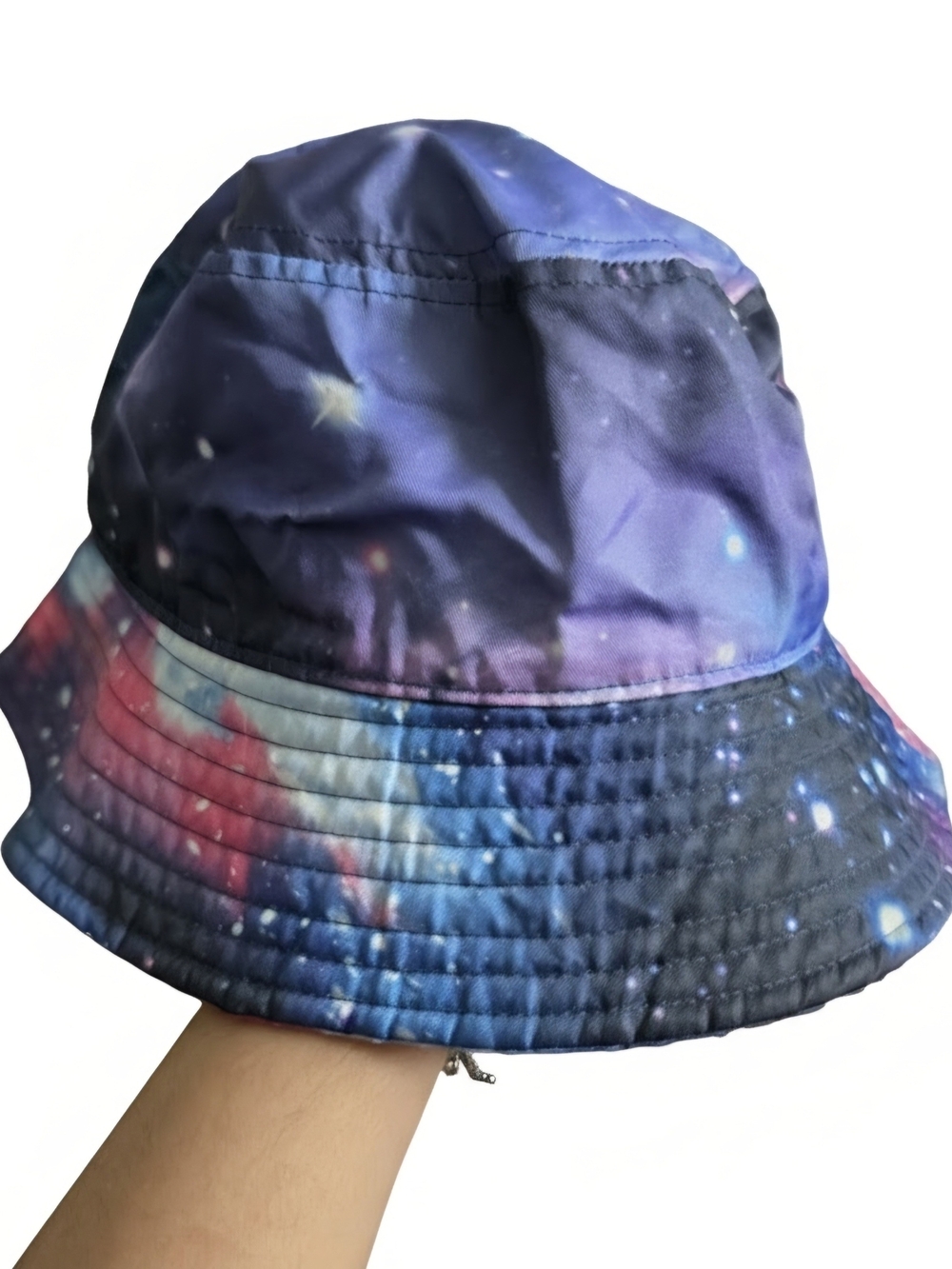 Kids Galaxy Print Bucket Hat - Blue/Purple Starry Design